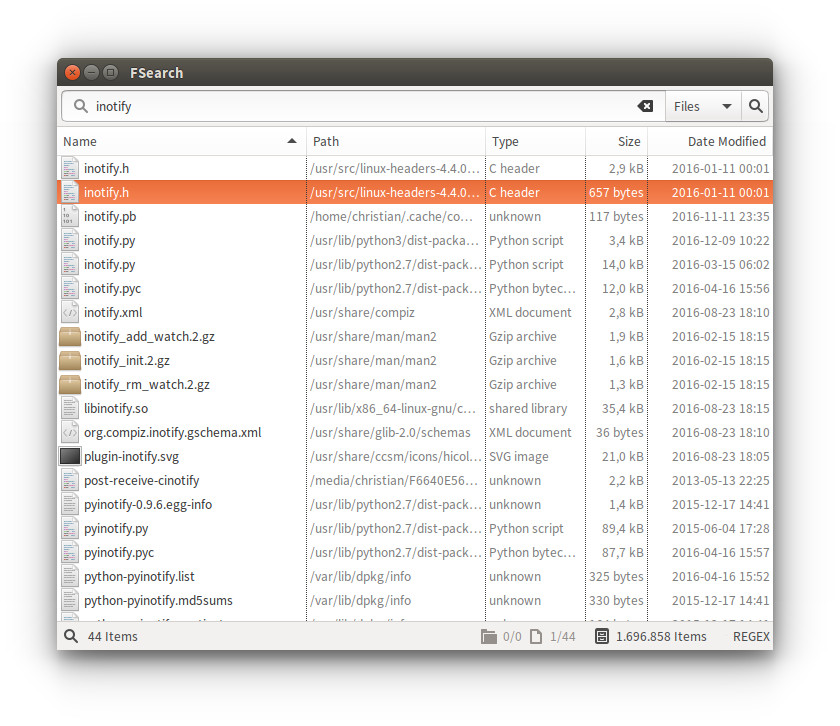 جستجوی فایل‌ها در اوبونتو