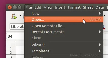 ایجاد، ذخیره سازی، باز و بستن یک صفحه کار در LibreOffice Calc+5 -5